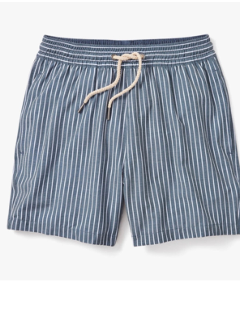 Fair Harbor youth  boys Blue Striped Swim Trunks with Drawstring XL